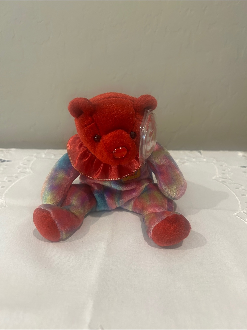 Ty Red Head Multicolor Tie-Dye Plush Bear